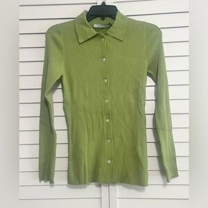 Revolve Stitches and Stripes Collared Button Down Size Medium